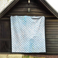 Polynesian Tiare Monstera Baby Blue Quilt Liquid Style - Polynesian Pride