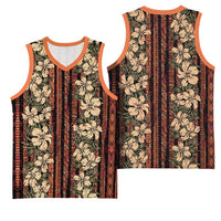 Hawaii Hibiscus Basketball Jersey Retro Style - Polynesian Pride