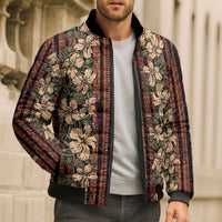 Hawaii Hibiscus Bomber Puffer Jacket Retro Style - Polynesian Pride