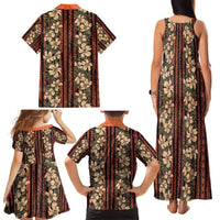 Hawaii Hibiscus Family Matching Tank Maxi Dress and Hawaiian Shirt Retro Style - Polynesian Pride