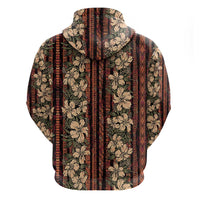 Hawaii Hibiscus Hoodie Retro Style - Polynesian Pride