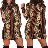 Hawaii Hibiscus Hoodie Dress Retro Style - Polynesian Pride