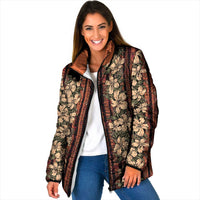 Hawaii Hibiscus Padded Jacket Retro Style - Polynesian Pride