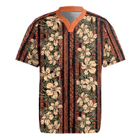 Hawaii Hibiscus Rugby Jersey Retro Style - Polynesian Pride