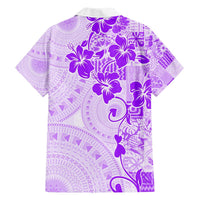 Fiji Masi With Hibiscus Tapa Tribal Hawaiian Shirt Purple Pastel LT01 - Polynesian Pride