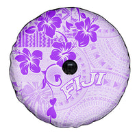 Fiji Masi With Hibiscus Tapa Tribal Spare Tire Cover Purple Pastel LT01 - Polynesian Pride