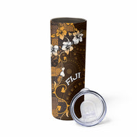 Fiji Masi Skinny Tumbler Fijian Hibiscus Tapa Gold Version LT01 - Polynesian Pride