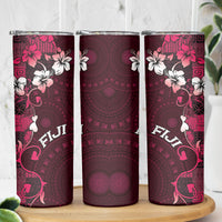Fiji Masi Skinny Tumbler Fijian Hibiscus Tapa Pink Version