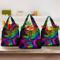 LGBT History Month Grocery Bag Polynesian Hammerhead Shark