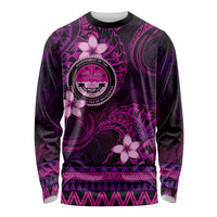 FSM Culture Day Long Sleeve Shirt Tribal Pattern Pink Version LT01 Unisex Pink - Polynesian Pride