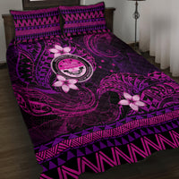 FSM Culture Day Quilt Bed Set Tribal Pattern Pink Version LT01 Pink - Polynesian Pride