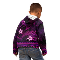 FSM Pohnpei State Kid Hoodie Tribal Pattern Pink Version LT01 - Polynesian Pride