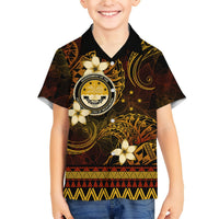 FSM Culture Day Hawaiian Shirt Tribal Pattern Gold Version LT01 - Polynesian Pride