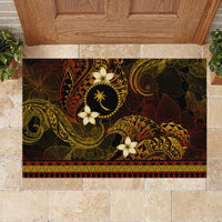 FSM Chuuk State Rubber Doormat Tribal Pattern Gold Version LT01 - Polynesian Pride