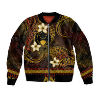 FSM Pohnpei State Bomber Jacket Tribal Pattern Gold Version LT01 Unisex Gold - Polynesian Pride