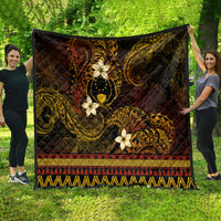 FSM Pohnpei State Quilt Tribal Pattern Gold Version