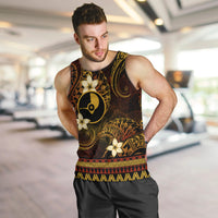 FSM Yap State Men Tank Top Tribal Pattern Gold Version LT01 Gold - Polynesian Pride