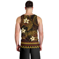 FSM Yap State Men Tank Top Tribal Pattern Gold Version LT01 - Polynesian Pride