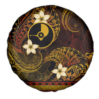 FSM Yap State Spare Tire Cover Tribal Pattern Gold Version