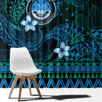 FSM Culture Day Window Curtain Tribal Pattern Ocean Version