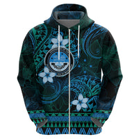 FSM Culture Day Zip Hoodie Tribal Pattern Ocean Version LT01 - Polynesian Pride