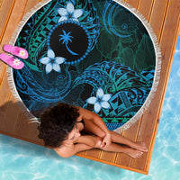 FSM Chuuk State Beach Blanket Tribal Pattern Ocean Version