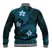 FSM Kosrae State Baseball Jacket Tribal Pattern Ocean Version LT01 - Polynesian Pride