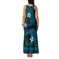 FSM Yap State Family Matching Tank Maxi Dress and Hawaiian Shirt Tribal Pattern Ocean Version LT01 - Polynesian Pride