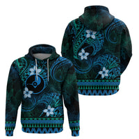 FSM Yap State Zip Hoodie Tribal Pattern Ocean Version LT01 - Polynesian Pride