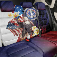 Northern Mariana Islands 4th of July Back Car Seat Cover Plumeria USA Eagle