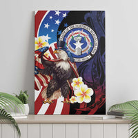 Northern Mariana Islands 4th of July Canvas Wall Art Plumeria USA Eagle