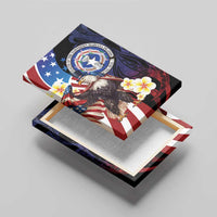 Northern Mariana Islands 4th of July Canvas Wall Art Plumeria USA Eagle