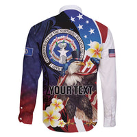 Personalized Northern Mariana Islands 4th of July Family Matching Puletasi and Hawaiian Shirt Plumeria USA Eagle