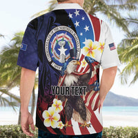Personalized Northern Mariana Islands 4th of July Hawaiian Shirt Plumeria USA Eagle