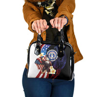 Northern Mariana Islands 4th of July Shoulder Handbag Plumeria USA Eagle