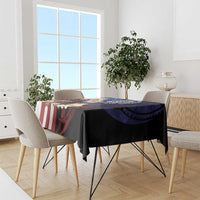 Northern Mariana Islands 4th of July Tablecloth Plumeria USA Eagle