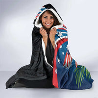 Guam Fourth of July Hooded Blanket Tropical Flowers