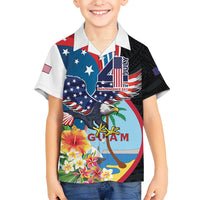 Personalized Guam Fourth of July Kid Hawaiian Shirt Tropical Flowers