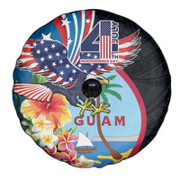 Guam Fourth of July Spare Tire Cover Tropical Flowers
