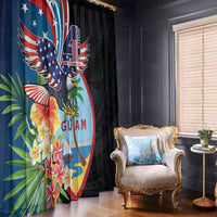 Guam Fourth of July Window Curtain Tropical Flowers
