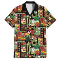 Hawaiian Santa Christmas Pattern Hawaiian Shirt Black Version LT01 Red - Polynesian Pride