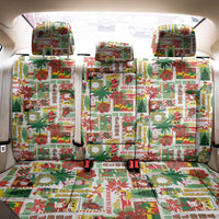 Hawaiian Santa Christmas Pattern Back Car Seat Cover White Version - Polynesian Pride