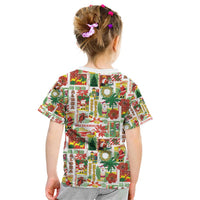 Hawaiian Santa Christmas Pattern Kid T Shirt White Version LT01 - Polynesian Pride