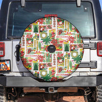 Hawaiian Santa Christmas Pattern Spare Tire Cover White Version LT01 Red - Polynesian Pride