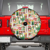 Hawaiian Santa Christmas Pattern Spare Tire Cover White Version LT01 - Polynesian Pride
