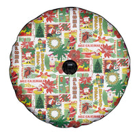 Hawaiian Santa Christmas Pattern Spare Tire Cover White Version LT01 - Polynesian Pride