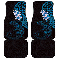 New Zealand Tuatara Plumeria Car Mats Maori Blue Koru Tribal Tattoo