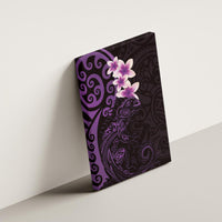 New Zealand Tuatara Plumeria Canvas Wall Art Maori Purple Koru Tribal Tattoo
