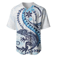 Blue Maori Tuatara Baseball Jersey Luxury Pastel Pattern