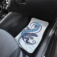 Blue Maori Tuatara Car Mats Luxury Pastel Pattern